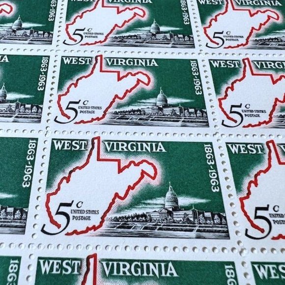 West Virginia State 1963 Postage Stamps, Unused USA #1232 - Picture 1 of 2